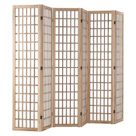 VEVOR Room Divider, 6 Panel Japanese Room Divider, Wood Folding Privacy Screen Indoor, Japanese Partition Dividers Portable Decoration Screens