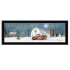 Trendy Decor 4U "Winter on The Farm" Framed Wall Art, Modern Home Decor Framed Print for Living Room