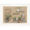 Trendy Decor 4U "Farmhouse Bath II" Framed Wall Art, Modern Home Decor Framed Print for Living Room