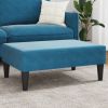 Footstool Blue 30.3"x21.7"x12.2" Velvet