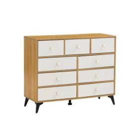 CABINET WOOD MDF BOARDS, 9 Drawers Dresser, WOOD COLOUR