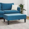 Footstool Blue 30.3"x21.7"x12.2" Velvet