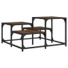 Coffee Table Brown Oak 26.8"x26.8"x15.7" Engineered Wood
