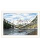 Trendy Decor 4U The Maroon Bells White Framed Wall Art for Living Room, Bedroom Wall Art Print for Home Decor by Billy Jacobs