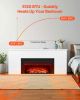VEVOR 75 inch Freestanding Fireplaces, 1500W 5120BTU Fake Electric Fireplace Stove Heater with Mantel, Overheating Protection, Adjustable Flames