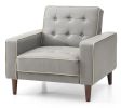 Contemporary Gray Track Arm Chair Bed