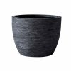 (4 pack)4.5" Textured Matte Ceramic Pot, Black, 1 - Piece