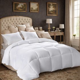 All-polyester Brushed Single Quilt Core Lattice Quilting With Microfiber Filling,  Suitable For All Seasons, Down Quilt Alternative, Breathable And Wa (Option: 229cmX229cm)