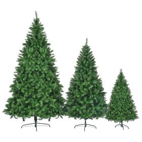 8ft, 6ft, 4ft Pre-Lit Green Pine Artificial Christmas Tree, 3 Articulated Christmas Trees With 820 Warm Yellow LED Lights & 2539 Branch Tips For Festi (Color: Green)