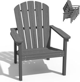 Stackable Adirondack Chairs (Option: Grey-2pack)